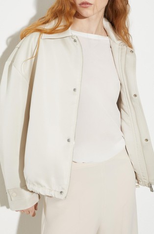 Duchesse satin jacket with synthetic padding