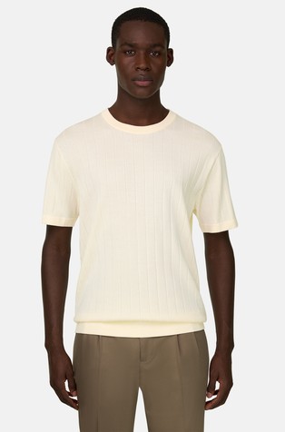 Pletena majica kratkih rukava od pamuka i svile