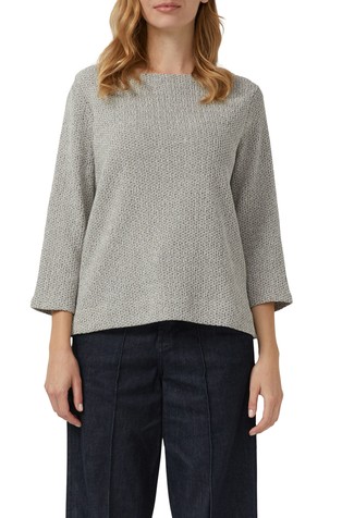 Strukturirana majica s 3/4 rukavima