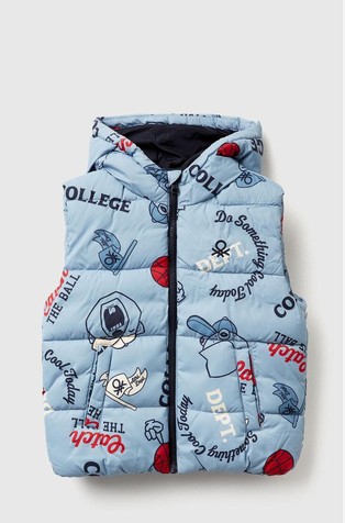 Prošiven prsluk s kapuljačom i uzorkom