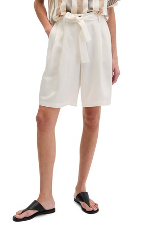 Kratke hlače od tencel™ liocela i lana s naborima