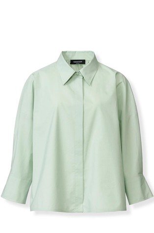 Pamučna košulja s 3/4 rukavima i umetcima od tila straga