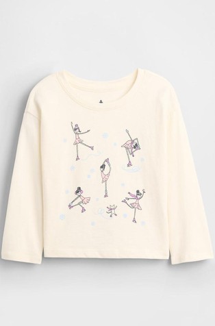 Majica dugih rukava s otiskom za djecu djevojčice