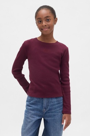 Gap logo rebrasta majica dugih rukava za djevojčice