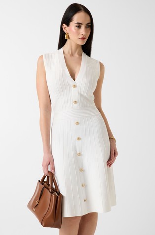 Kratka pletena haljina bez rukava