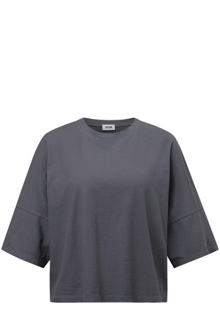Relaxed jersey T-shirt with decorative seams