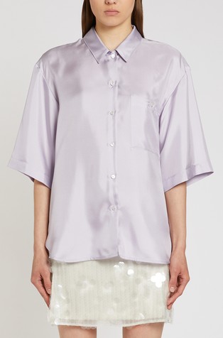 Relaxed fit svilena košulja s 3/4 rukavima