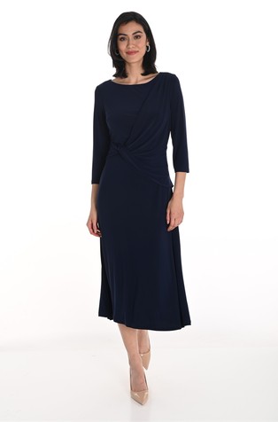 Midi dress with twisted detail