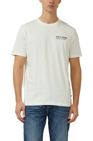 Cotton jersey t-shirt with front print