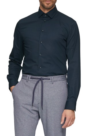 Slim fit stretch cotton shirt