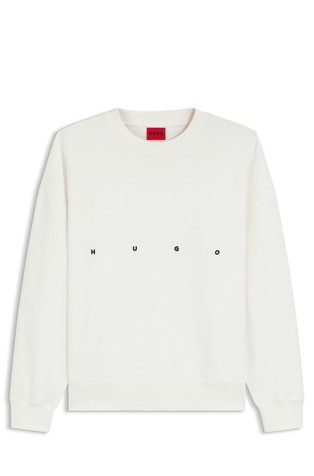 Oversize fit pamučni pulover s otiskom straga
