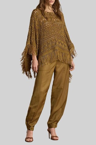 Barrel Cargo Pants in Viscose and Linen