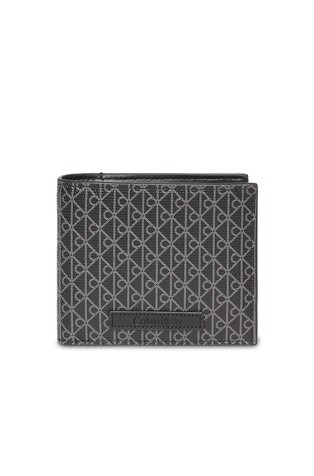 Novčanik s uzorkom monograma i džepom za kovanice