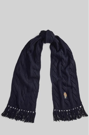 Polo Bear pleten šal od mješavine vune