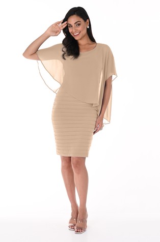 Coctail haljina s asimetričnim ogrtačem