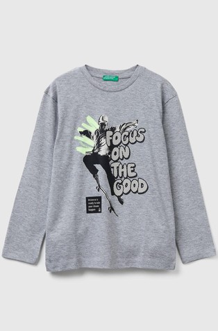 Pamučna majica dugih rukava s otiskom