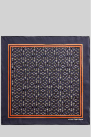 Svilena marama s logotipom i konjičkim motivima