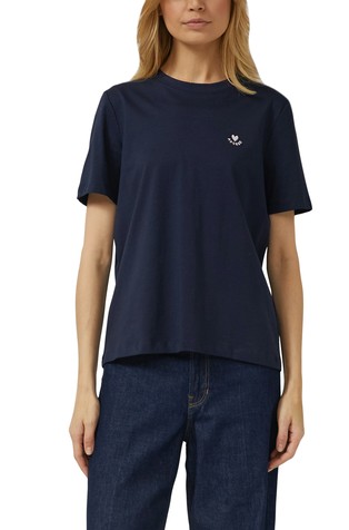 Regular fit jersey majica s izvezenim srcem