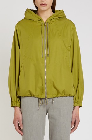 Light water-repellent twill jacket with hood