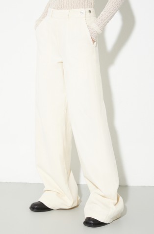 Wide-leg corduroy trousers