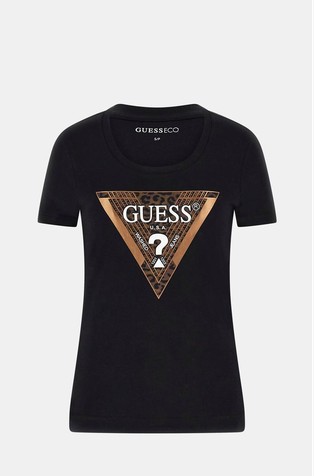 Majica s trokutastim logotipom i ukrasnim kamenčićima