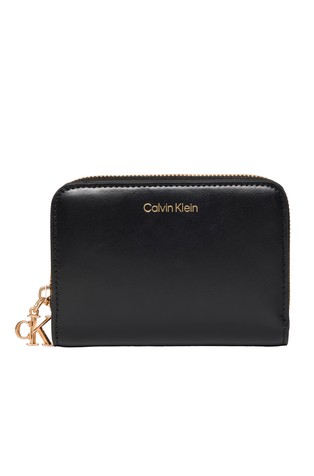 Leather Monogram Charm Wallet