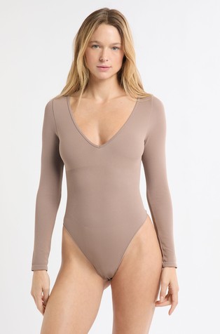 Romy bodi dugih rukava s V-izrezom