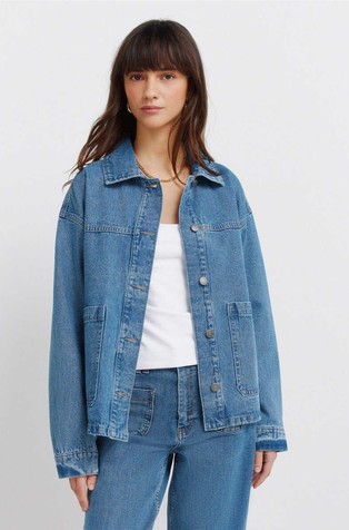 Denim oversized jacket