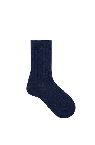 Cosy teksturirano pletene čarape od mješavine vune