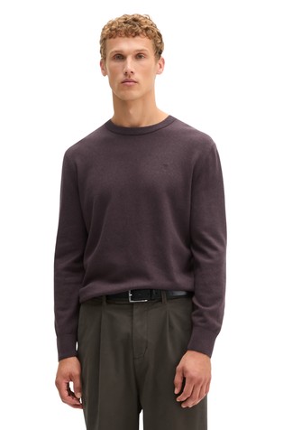 Sweater in organic cotton and virgin wool blend