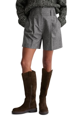 Regular fit kratke hlače od tvida od mješavine vune