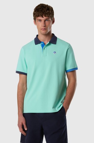 Pamučna polo majica s kontrastnim detaljima