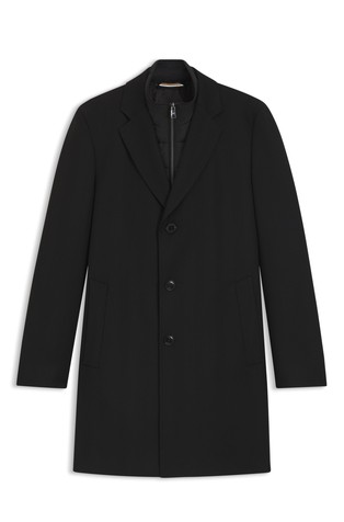 Slim fit vodoodbojan kaput s uklonjivim umetkom