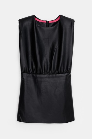 Haljina bez rukava od umjetne kože