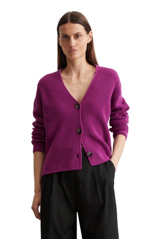 V-neck cardigan in organic cotton