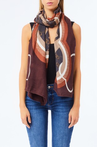 Viskozni šal s logo uzorkom