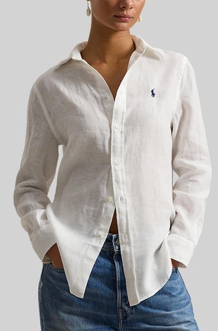 Classic fit linen shirt