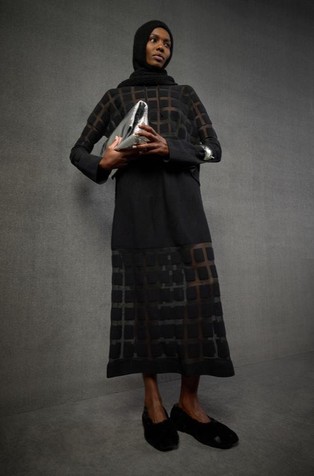 Mildred pletena suknja s prozirnim uzorkom