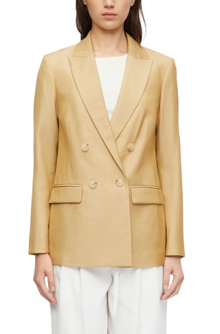 Long double-breasted blazer