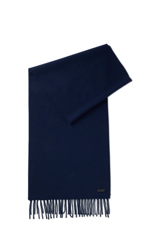 Pleten vuneni šal s logo našivkom