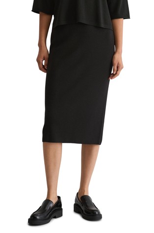 Rib knit skirt in wool-blend