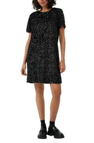 Short dress with sequins