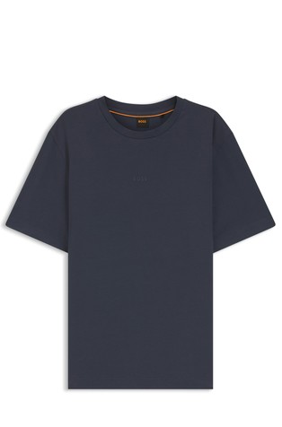 Relaxed-fit t-shirt in stretch cotton with logo print