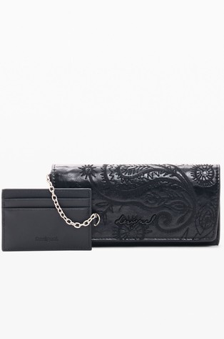 Clutch with paisley quiting