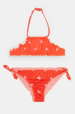 Dvodijelni kupaći kostim s uzorkom srca