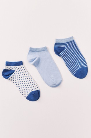 Paket od 3 para niskih čarapa od mješavine pamuka