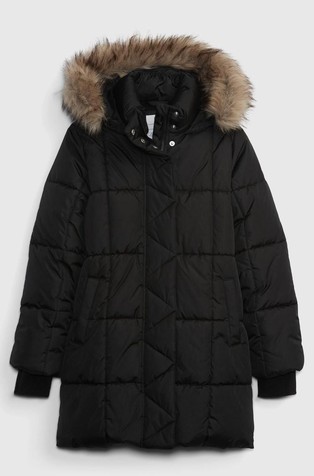 Duga prošivena jakna za djevojčice