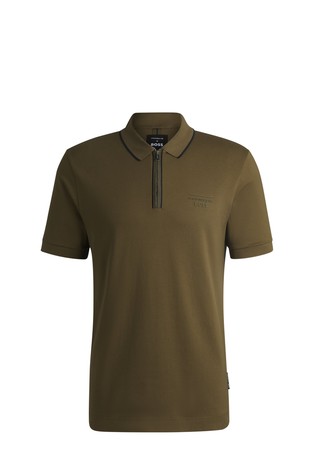 Porsche x BOSS stretch-cotton polo shirt