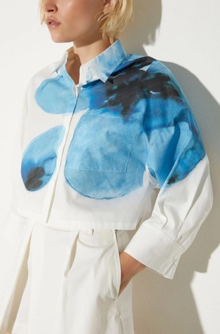 Cropped košulja od pamučnog popelina