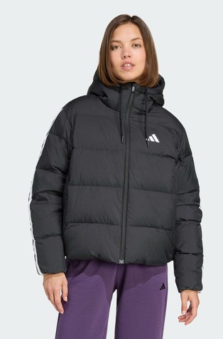 Essentials Climawarm 3-Stripes jakna punjena paperjem s kapuljačom